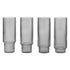 Ripple Long Drink Glasses / 4 Pcs