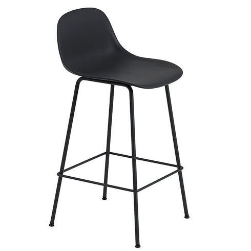 Fiber Bar Stool With Backrest / Tube Base