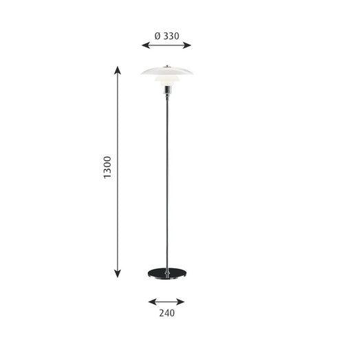Ph 3 1/2 - 2 1/2 Floor Lamp