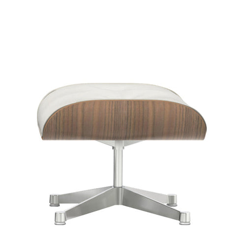 Eames Lounge Otomano / Couro Branco