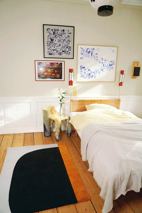 Ochre Rug 103X130 cm