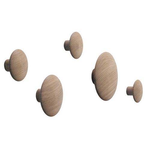 Dots Wood Coat Hooks / Set Of 5