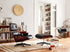 Eames Lounge Otomano / Couro Preto