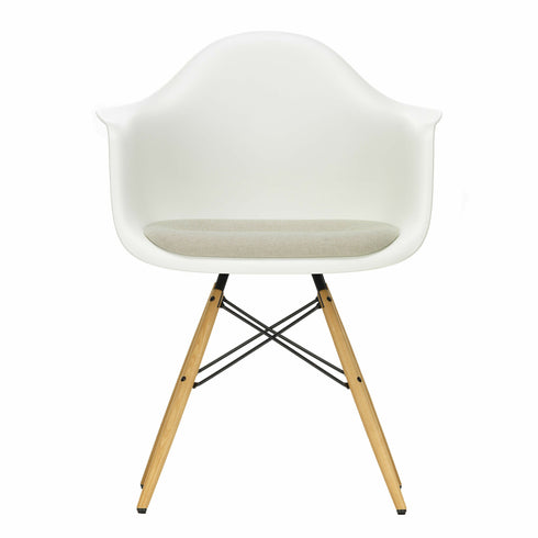 Eames DAW Plastic Armchair / Fabric Seat / Ash Base
