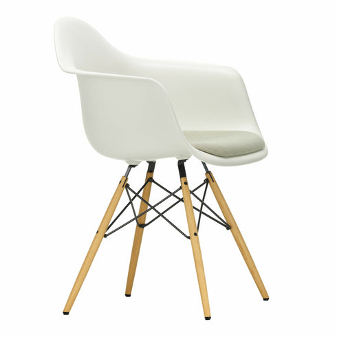Eames DAW Plastic Armchair / Fabric Seat / Ash Base