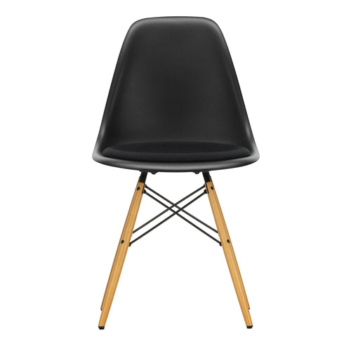 DSW Plastic Eames Chair / Fabric Seat / Maple Base