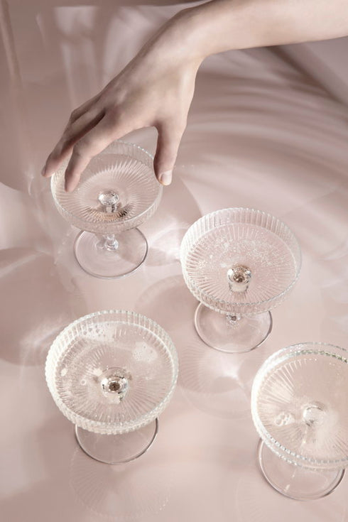 Ripple Champagne Saucer / 2 Pcs
