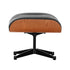 Eames Lounge Otomano / Couro Preto