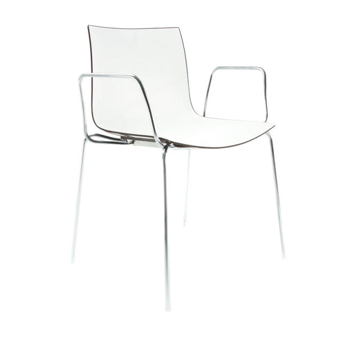 Catifa 46 0251 Armchair Bicoloured Frame Chrome