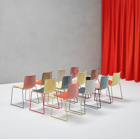 Catifa 46 0278 Chair Unicoloured Skids Black