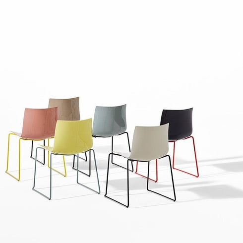 Catifa 46 0278 Chair Unicoloured Skids Black