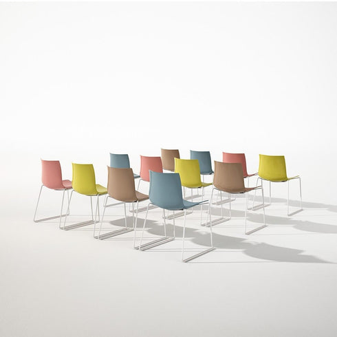 Catifa 46 0278 Chair Unicoloured Skids White