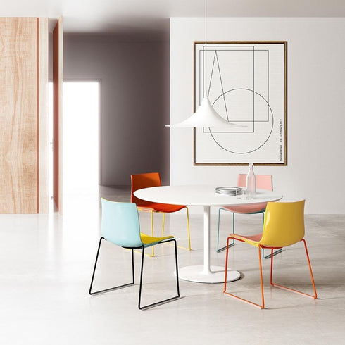 Catifa 46 0278 Chair Bicoloured Skids Black