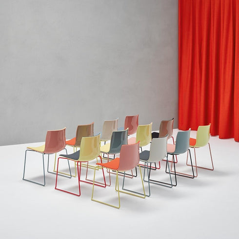 Catifa 46 0278 Chair Bicoloured Skids Black