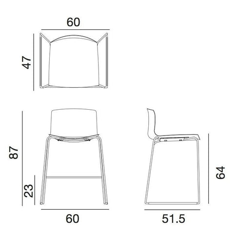 Catifa 46 0572 Bar Stool low oak