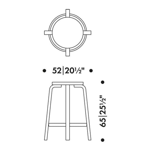64 Bar Chair Base 65cm