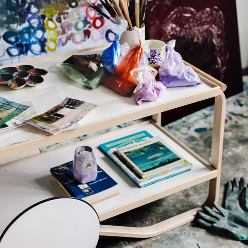 901 Tea Trolley Birch Base