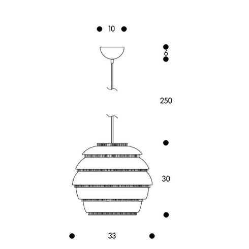 A331 Beehive Supension Lamp