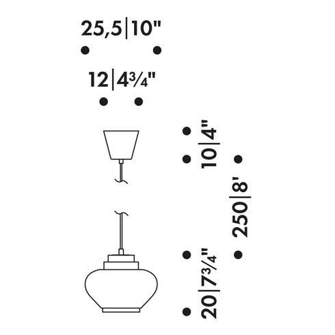 Turnip A333 Suspension Lamp