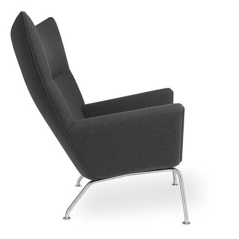 CH445 Wing Lounge CHair / Stainless Steel