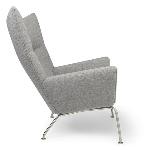 CH445 Wing Lounge CHair / Stainless Steel