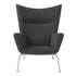 CH445 Wing Lounge CHair / Stainless Steel