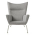 CH445 Wing Lounge CHair / Stainless Steel