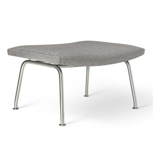 CH446 Wing Footstool / Stainless Steel