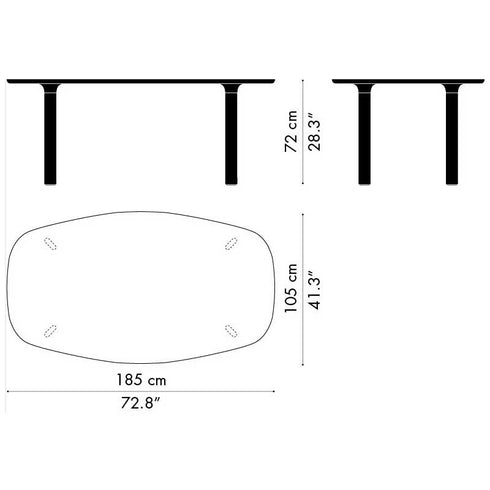 Analog™ JH63 Dining Table 185x105cm