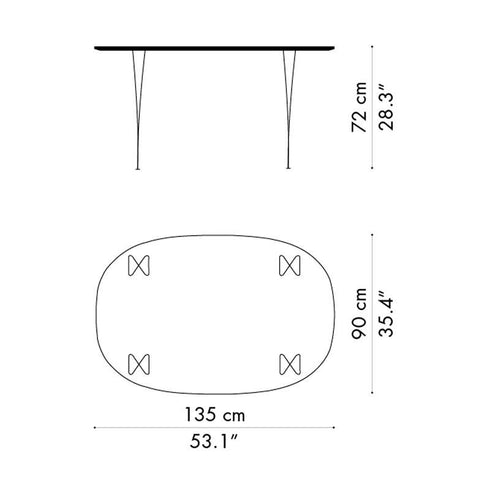 B611 Super-Elliptic Table / 135cm