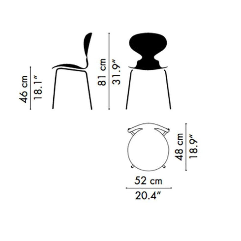 Ant™ Chair / Clear Lacquered Veneer / Beech