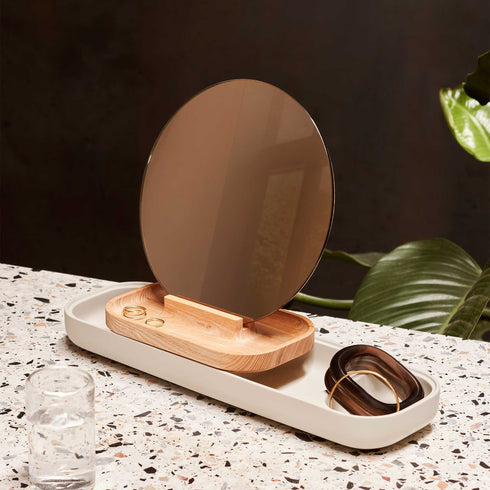 Slide Jewelry Tray With Mirror