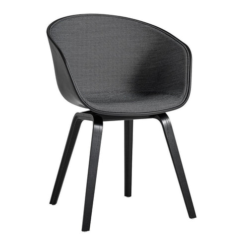 About a Chair AAC 22 Armchair Upholstered Black Stained Oak