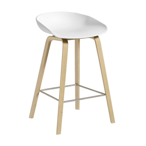 About a Stool AAS 32 Bar Stool Low Soaped Oak Base