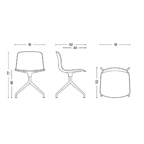 About a Chair AAC 11 Swivel Chair Upholstered