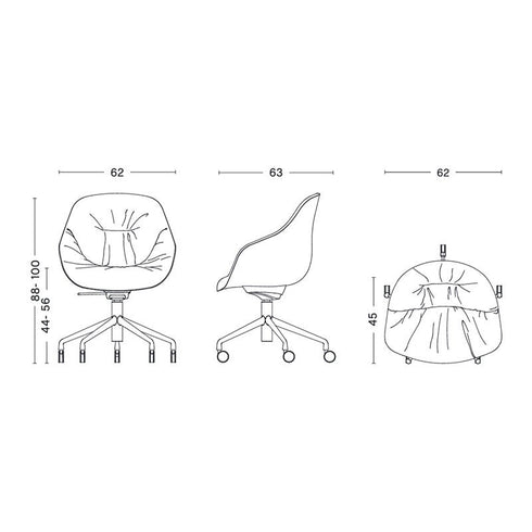 About a Chair AAC 155 Soft Office Chair Polished Base