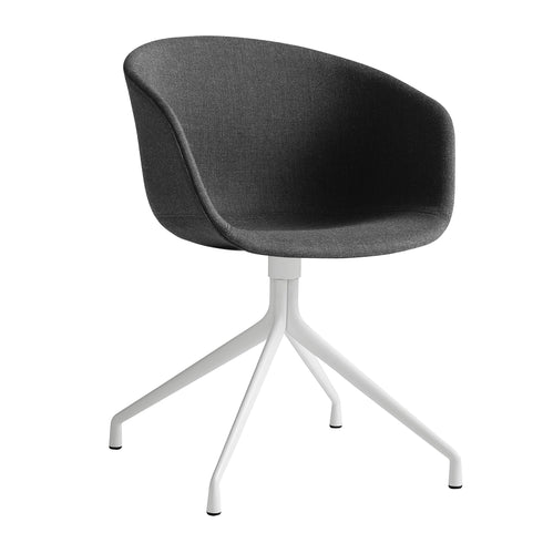 About a Chair 21 Swivel Chair Upholstered White Base