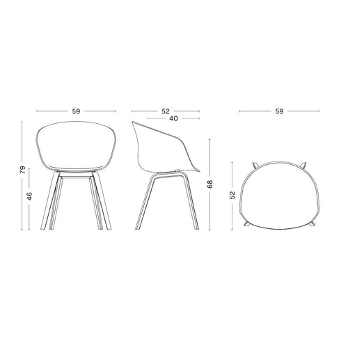 About a Chair AAC 22 Armchair Upholstered Soaped Oak