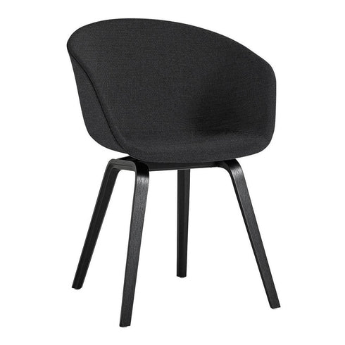 About a Chair AAC 23 Armchair Upholstered Black Oak Base