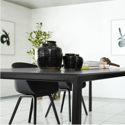 About a Chair AAC 23 Armchair Upholstered Black Oak Base