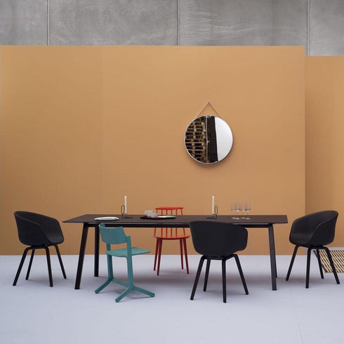 About a Chair AAC 23 Armchair Upholstered Black Oak Base