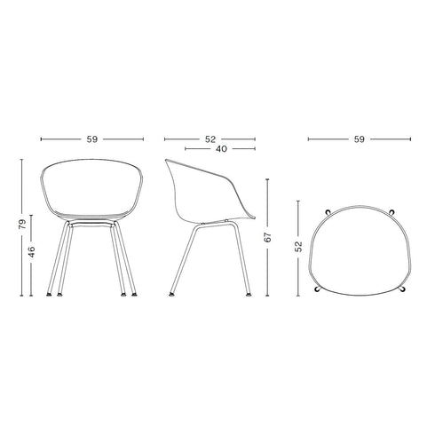 About a Chair AAC 26 White Steel Base