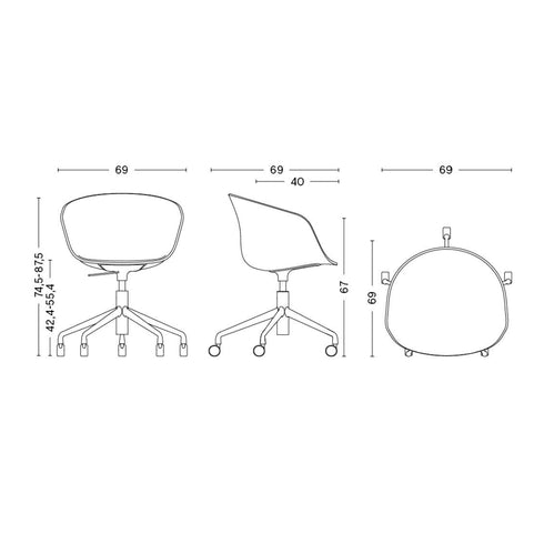 About a Chair AAC 53 Swivel Chair height adjustable