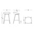 About a Stool AAS 32 Bar Stool Low Black Oak Base