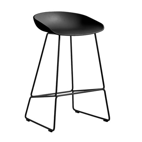 About a Stool AAS 38 Bar Stool Low Black Base