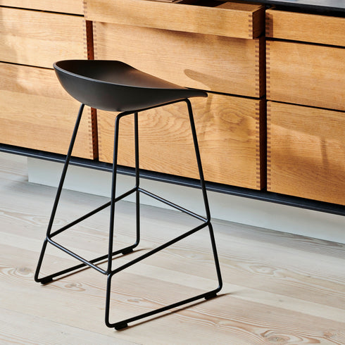 About a Stool AAS 38 Bar Stool Low Black Base
