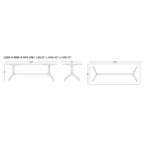 About a Table AAT 10 Dining Table Linoleum Top
