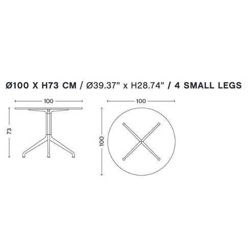 About a Table AAT20 Linoleum Table Top Ø100cm