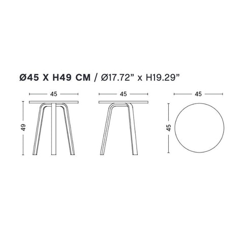 Bella Coffee Table Ø45x49cm