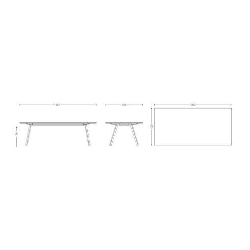 Copenhagen CPH30 Dining Table 250x90cm